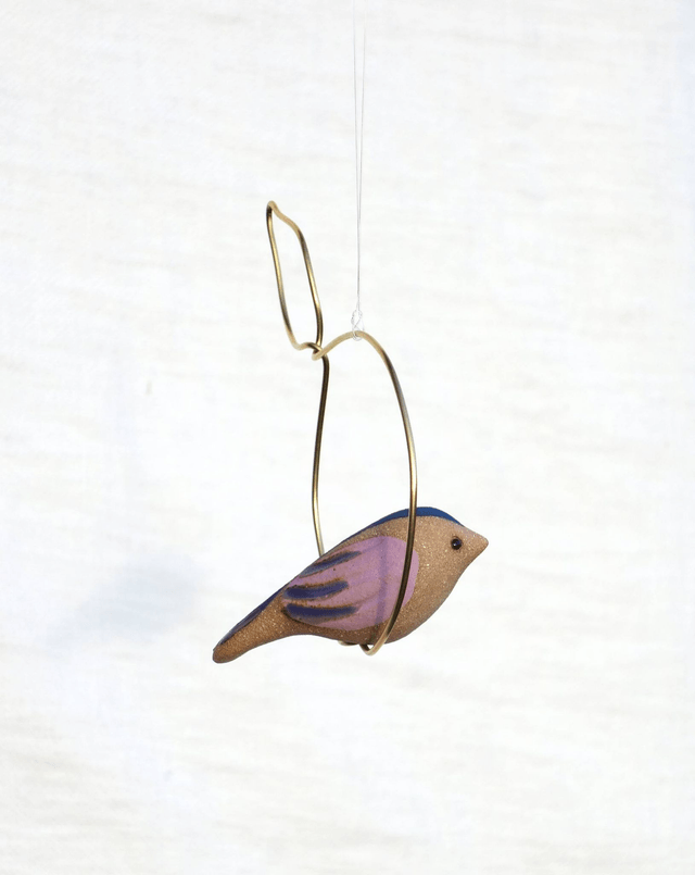 Oiseau céramique Tipiou, mobile oiseau fait main