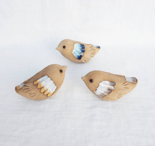 Piou, oiseau céramique, figurine faite main