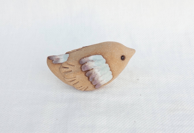 Piou, oiseau céramique, figurine faite main